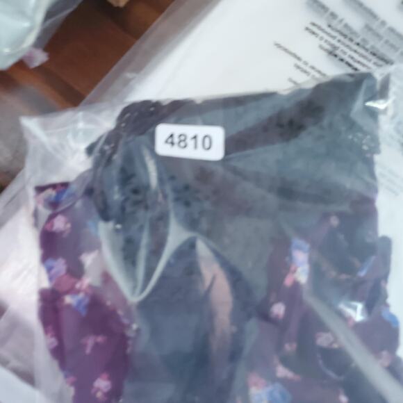 Free People Y2K Top Women 2 Purple Floral Lace Trim Boho Sleeveless Fairy Grunge - Picture 9 of 9